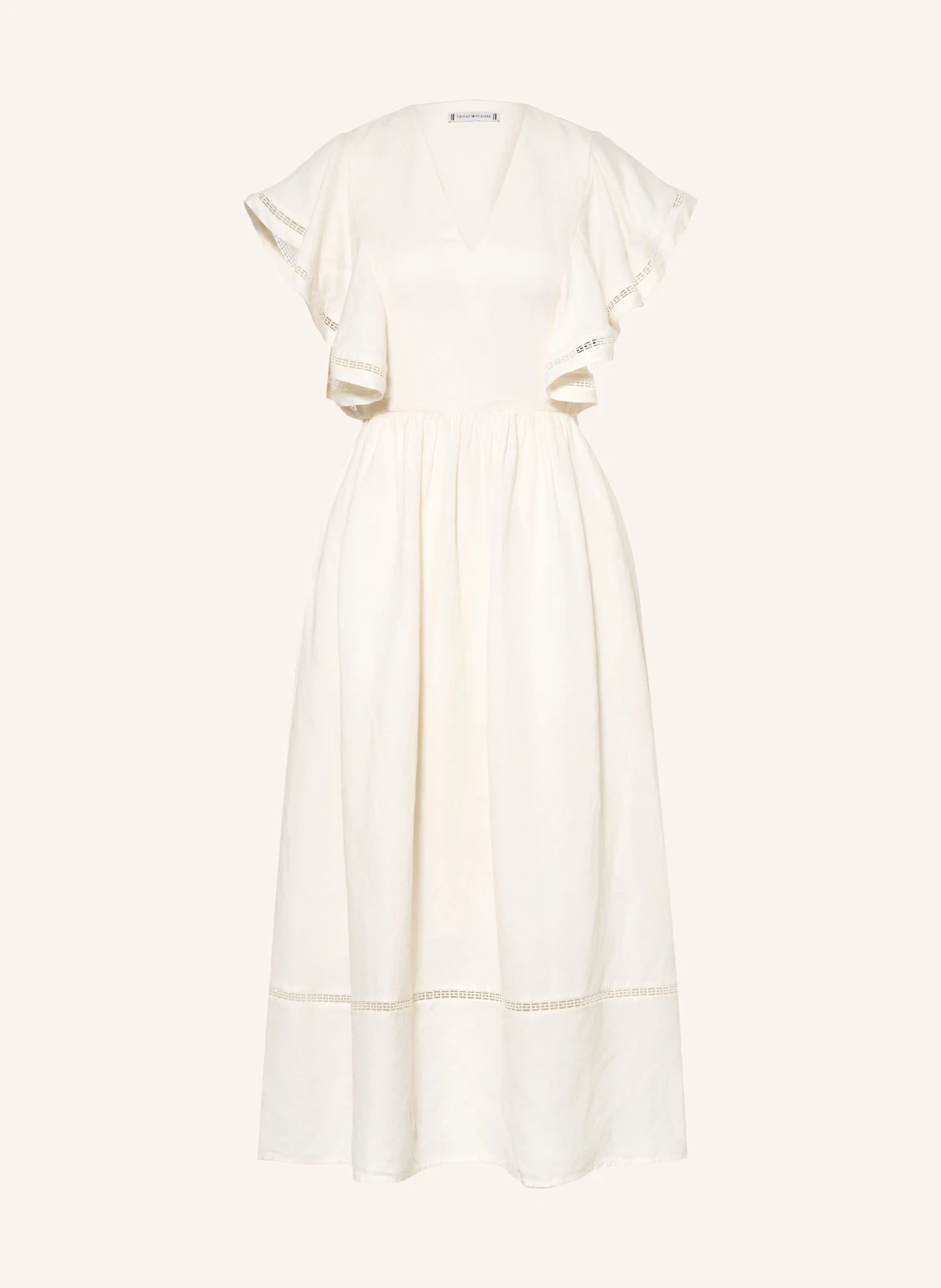 TOMMY HILFIGER Kleid mit Leinen und Volants