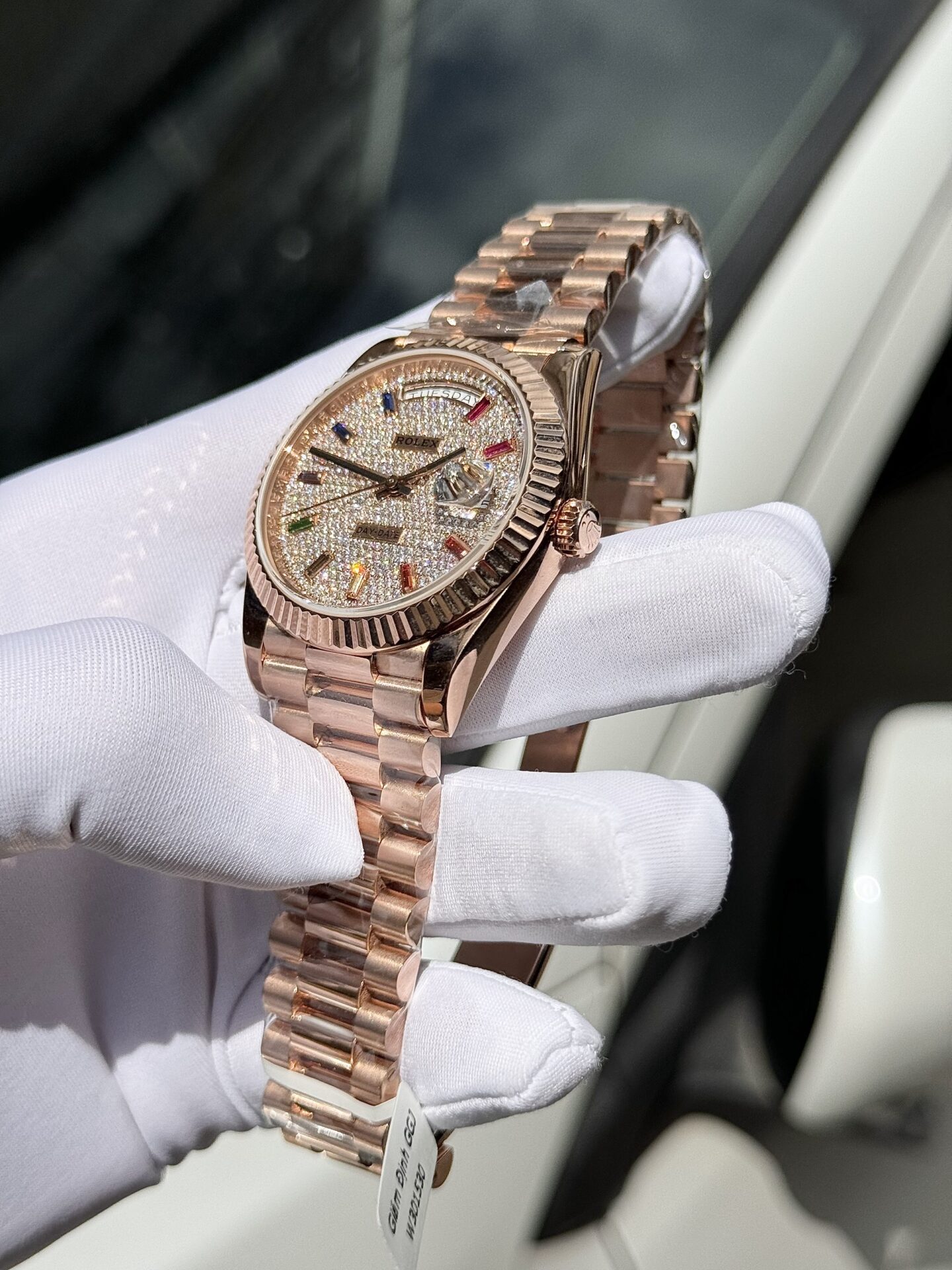 Rolex Day-Date RG Plated Diamond Dial 40mm Super Clone