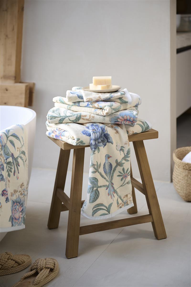 Pip Studio Secret Garden - Douchelaken - 70x140 - WhiteBlue