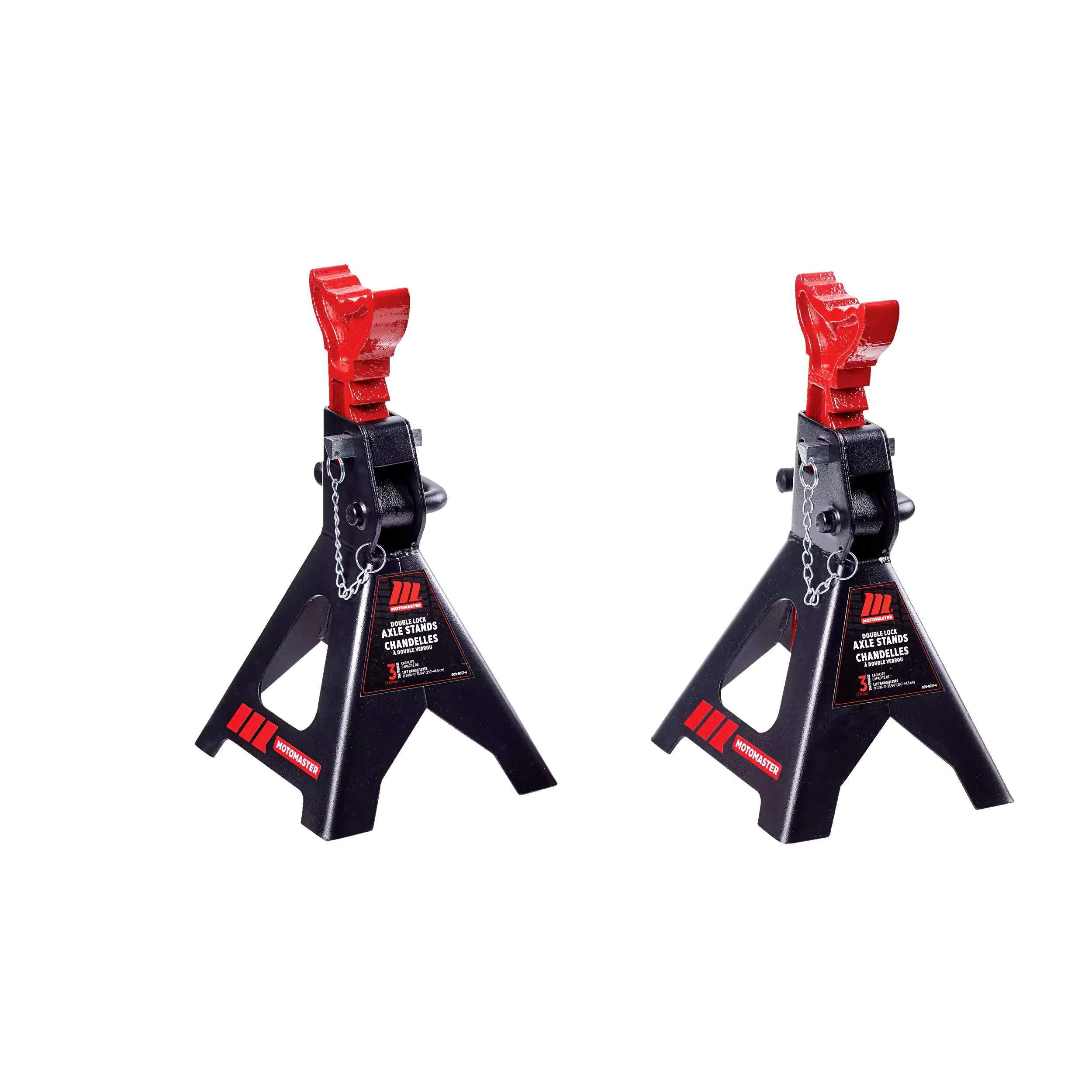 MotoMaster Heavy-Duty Steel Double-Lock 3-Ton Jack Stands / Axle Stands, Pair