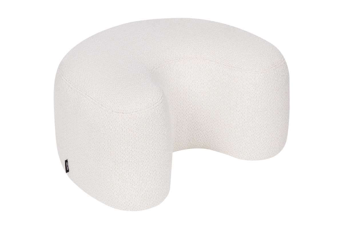noo.ma U Pouf - Cloud Beige Bouclé, 50 x 60 x 30 cm