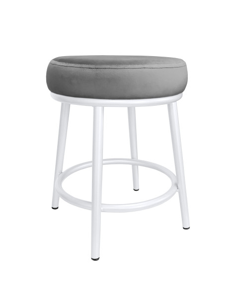 Taboret Ben tkanina Welur stelaż metalowy STOŁEK LOFT