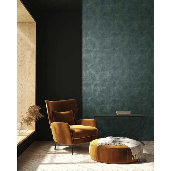 Vliestapete, BxL: 53 x 1005 cm, türkis