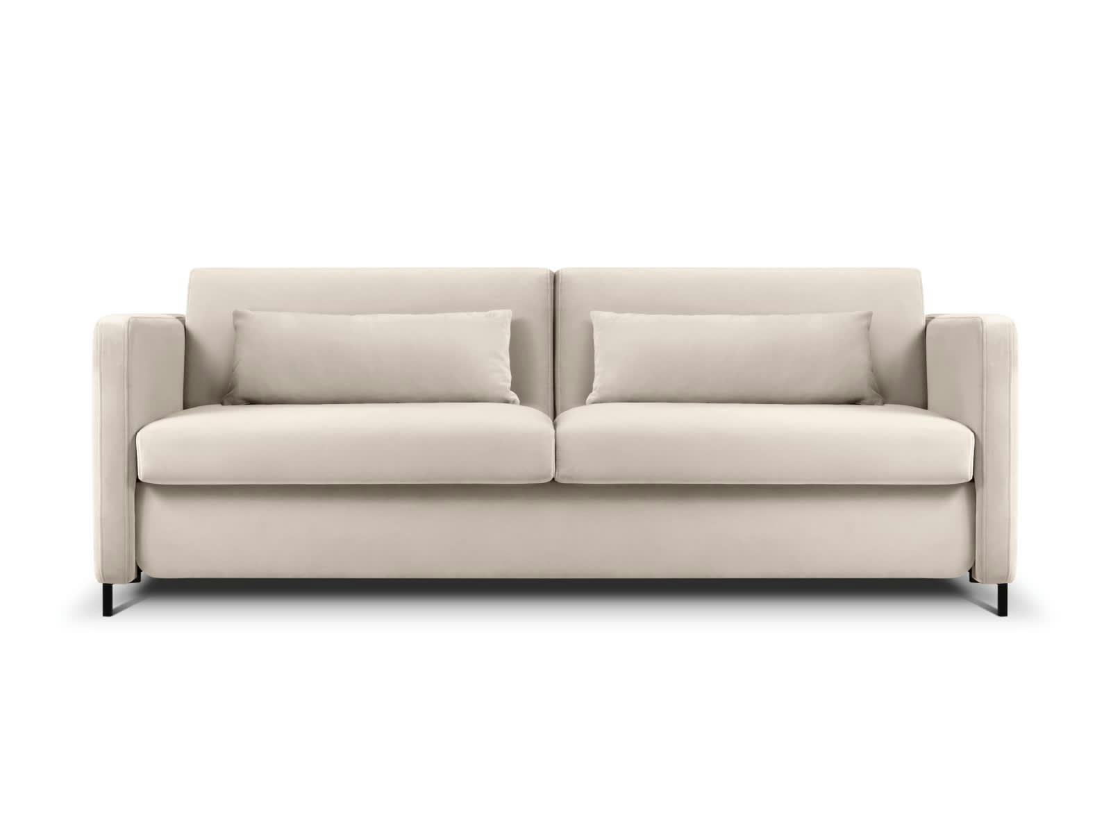 YANIS - Canapé Convertible 3 places en Velours Beige