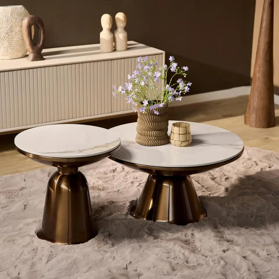 StarFurn - Salontafel Alix set van 2 - brons