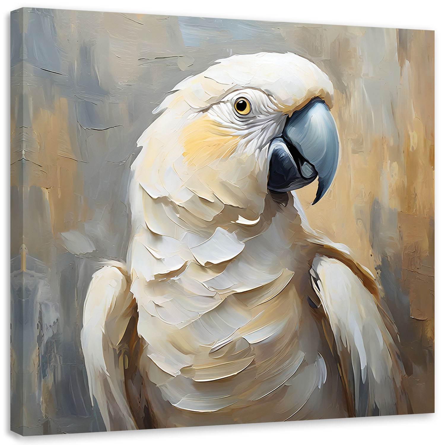 Feeby Obraz drukowany na płótnie, Olejny Papuga 30x30
