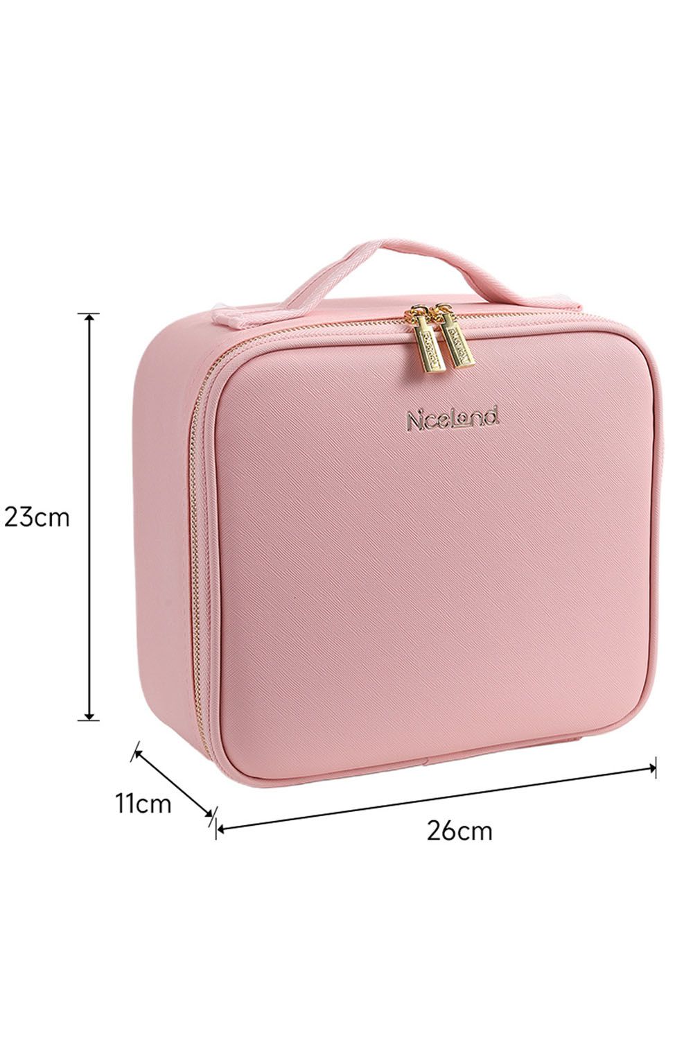 Living and Home Makeup Storage Bag with Three Colour LED Mirror
