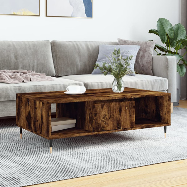 Stolik Kawowy Ława Stół Brązowy 104x60x35 Przegrody Do Salonu Do Pokoju