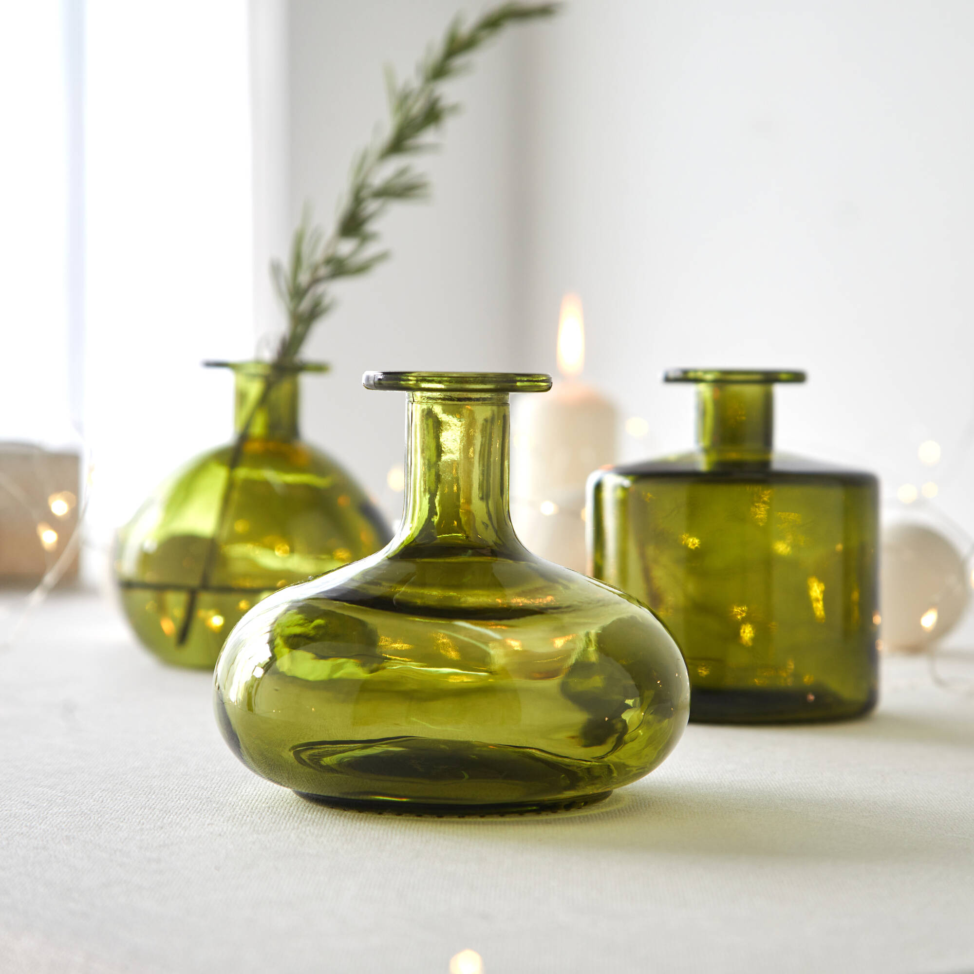Soliflore en verre - lot de 3