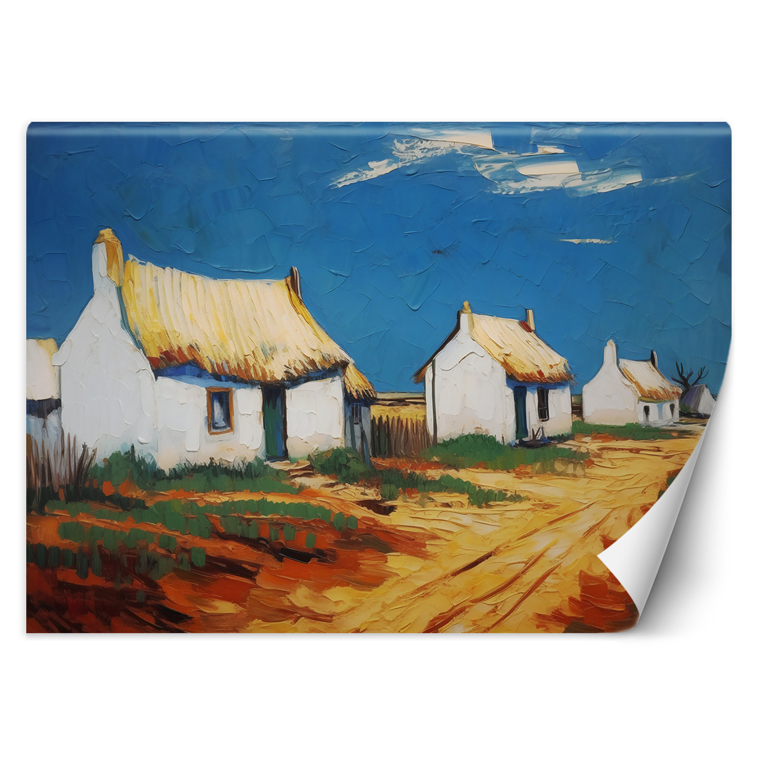 Feeby Fototapeta, Chaty kryte strzechą - V. van Gogh 150x105