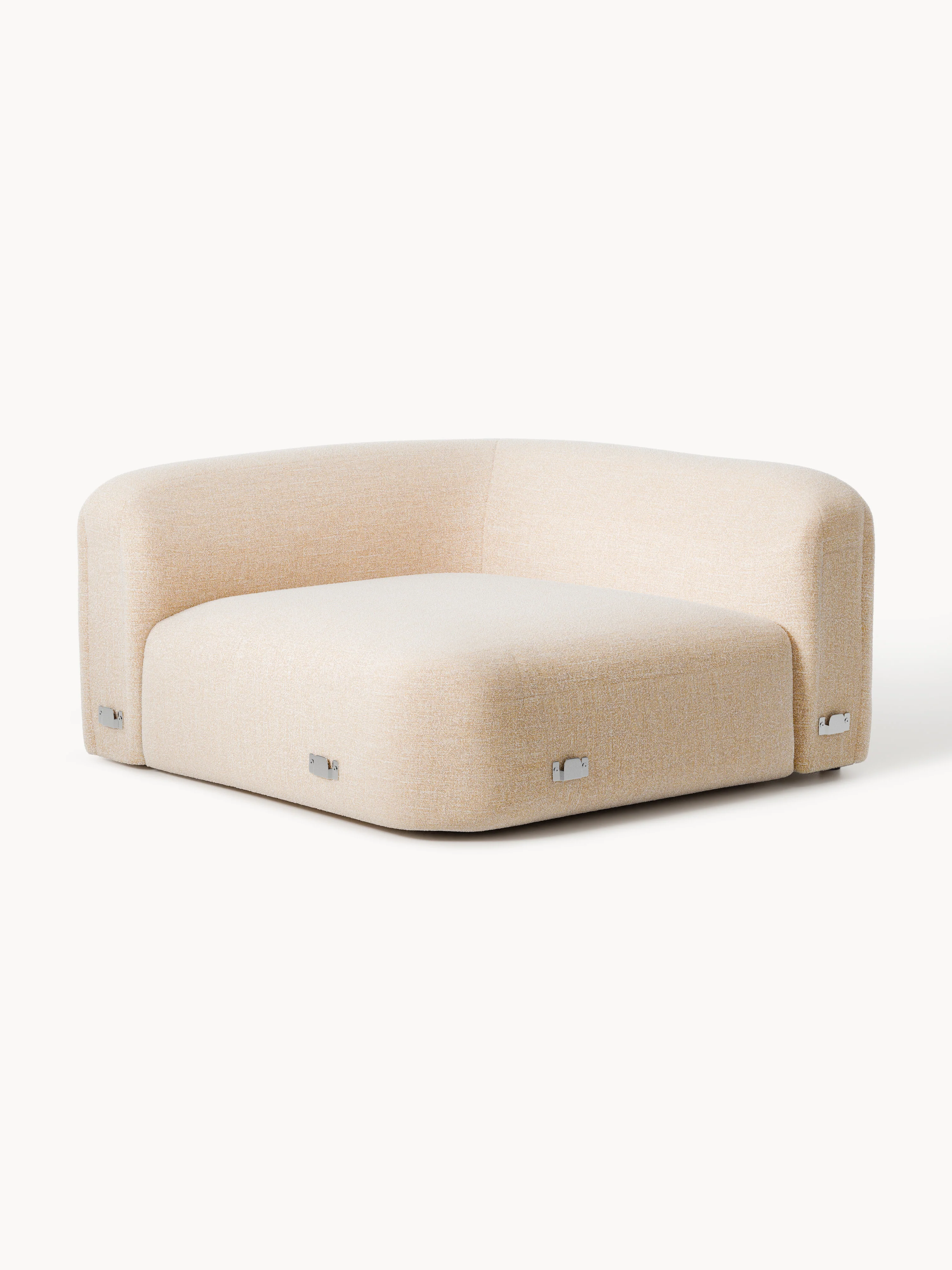 Abgerundetes Eckmodul Wolke aus Bouclé