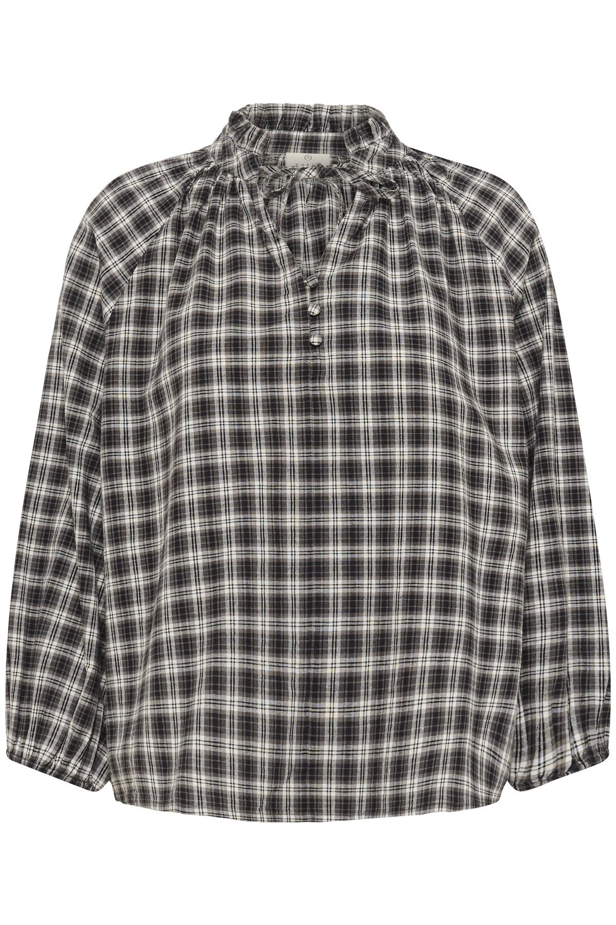 Kaffe KAelna Long Sleeve Checkered Blouse