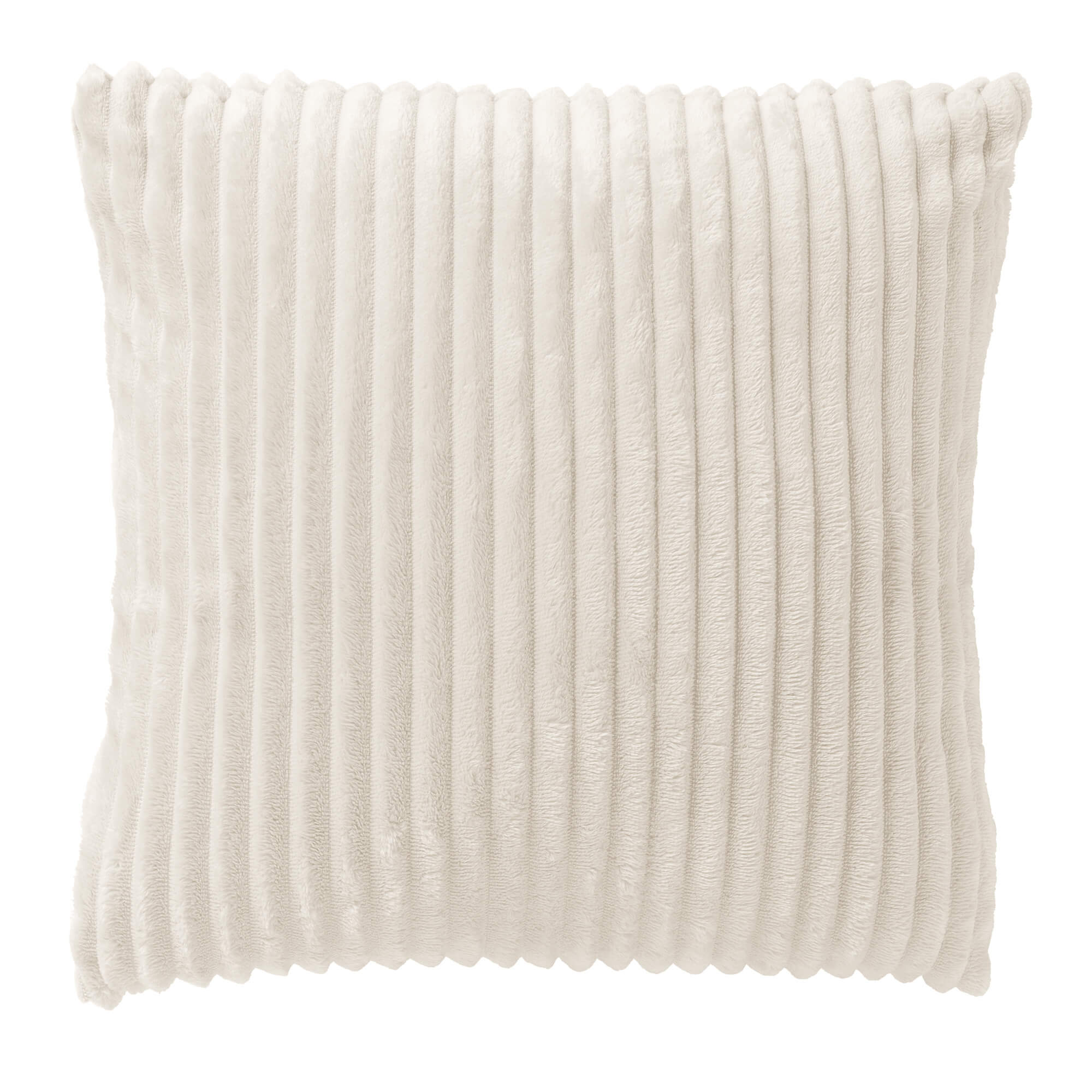 MART - sierkussen 45x45 cm - zacht ribfluweel - corduroy - Snow White - wit