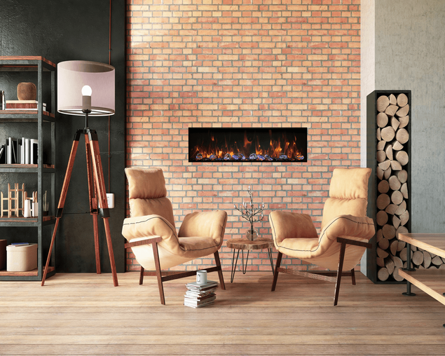 Amantii Smart 72" Electric DeepBuilt-in only comes with optional black steel surround