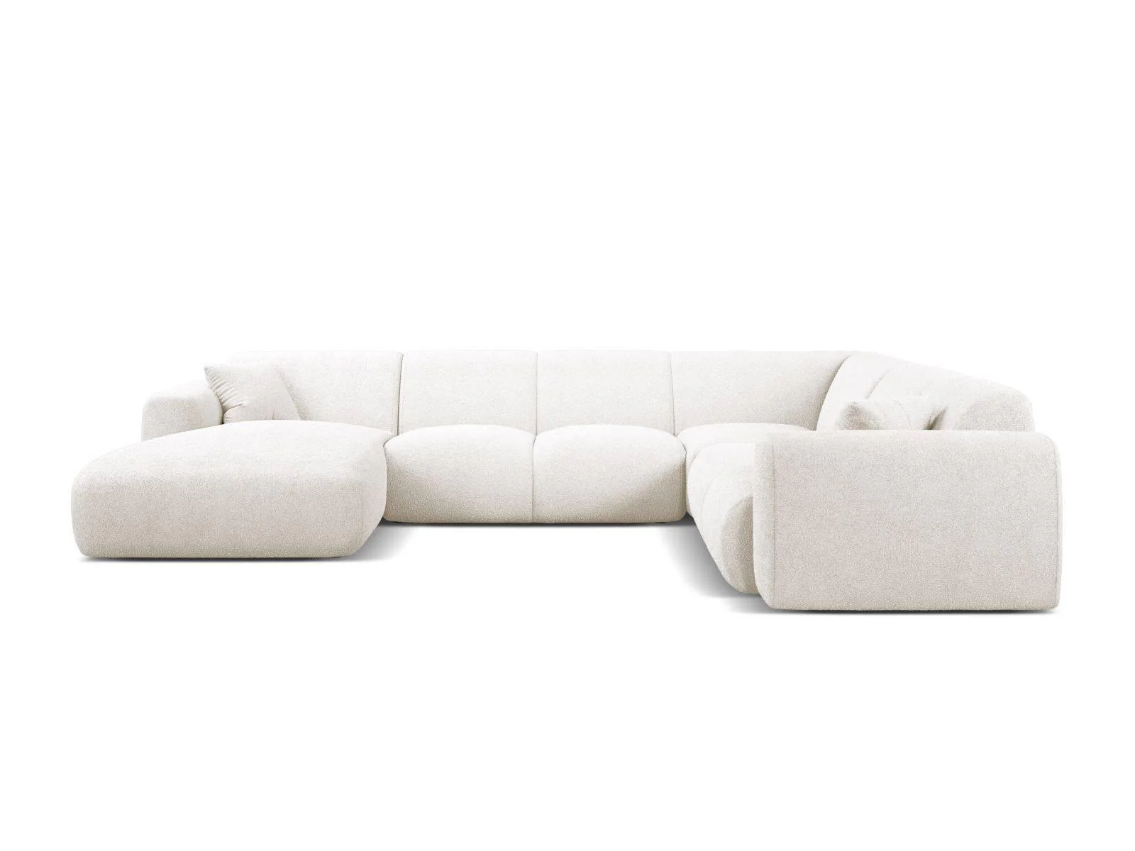 Modulaire hoekbank Molino rechts bouclé