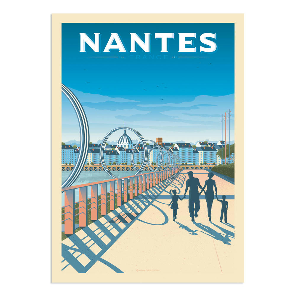 - Affiche Nantes Anneaux  30x40 cm