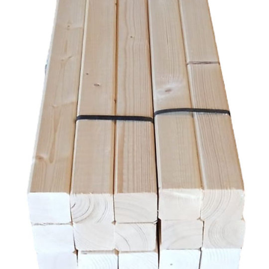 Pack de 10 lattes en pin brossé 21x21x2100 mm