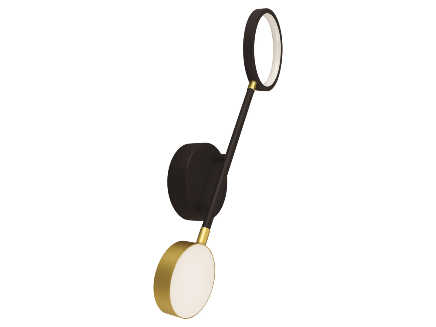 Kinkiet Omega LED stalowy czarno-złoty