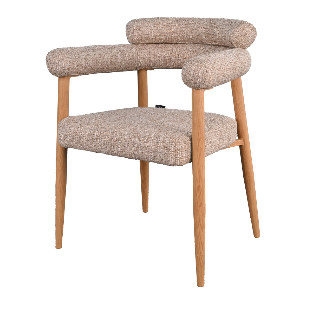 DÉJA Living Eetkamerstoel Lidingö - Taupe/Naturel Stof - Set van 2