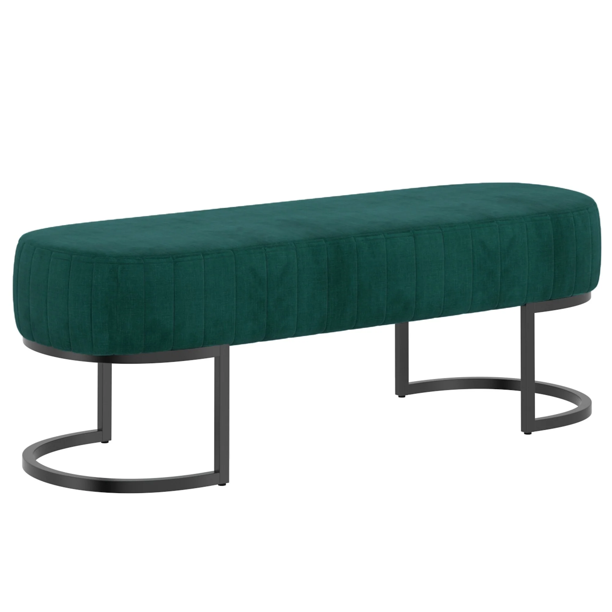 Contemporary Velvet Upholstered Bench