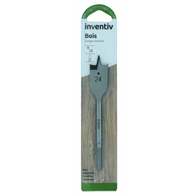 Foret à tête plate pour bois Ø 25 mm INVENTIV