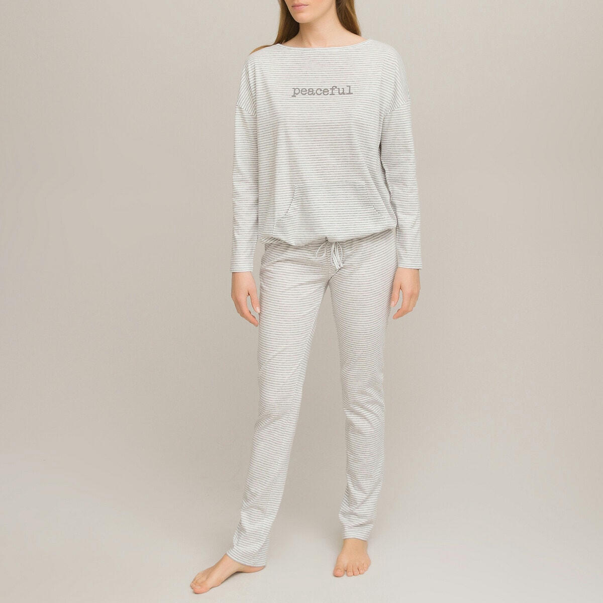 Pyjama en maille rayée