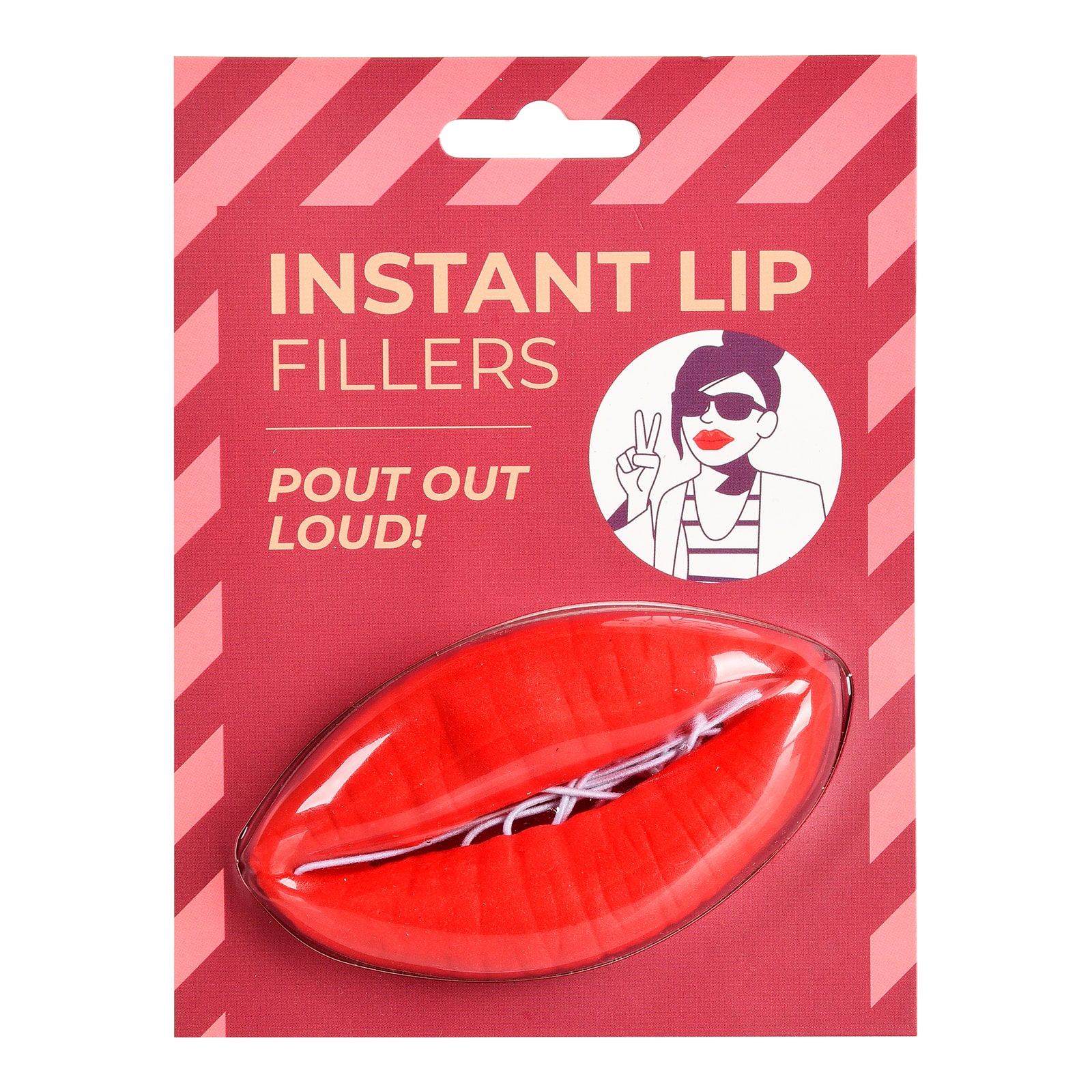Spaß-Gadget Instant Lip Fillers Rot,L 170 x B 110 x H 20 mm