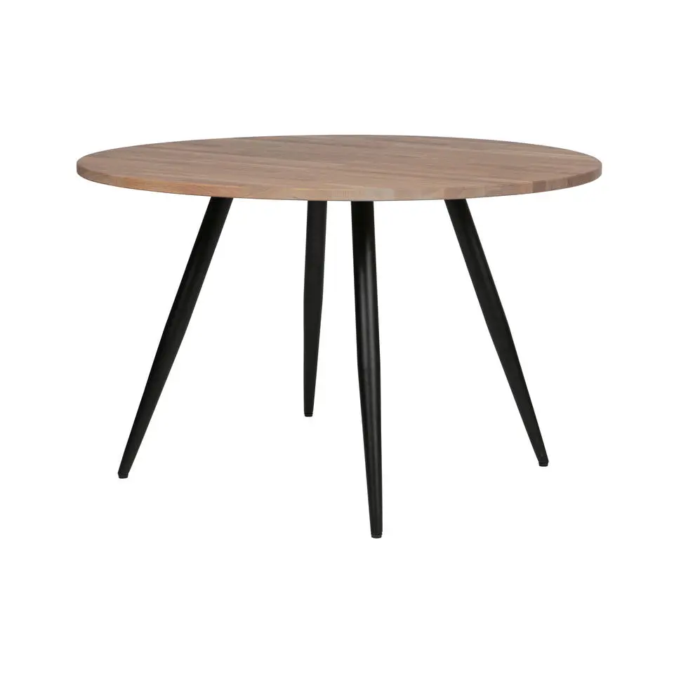 WOOOD Tablo Tafelblad Rond - Eiken - Grijze Olie - 2,4x120x120