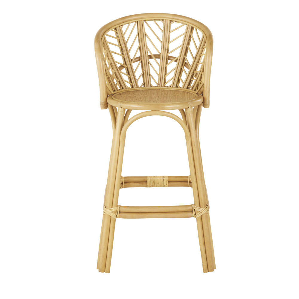 Meloa - Chaise de bar en rotin H76