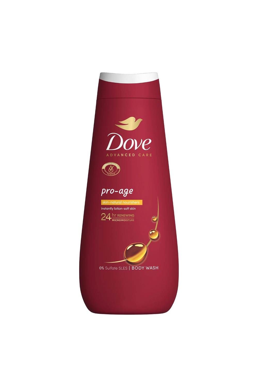 Dove Body Wash' Pro Age for 24Hrs Renewing Micromoisture, 3x 400ml