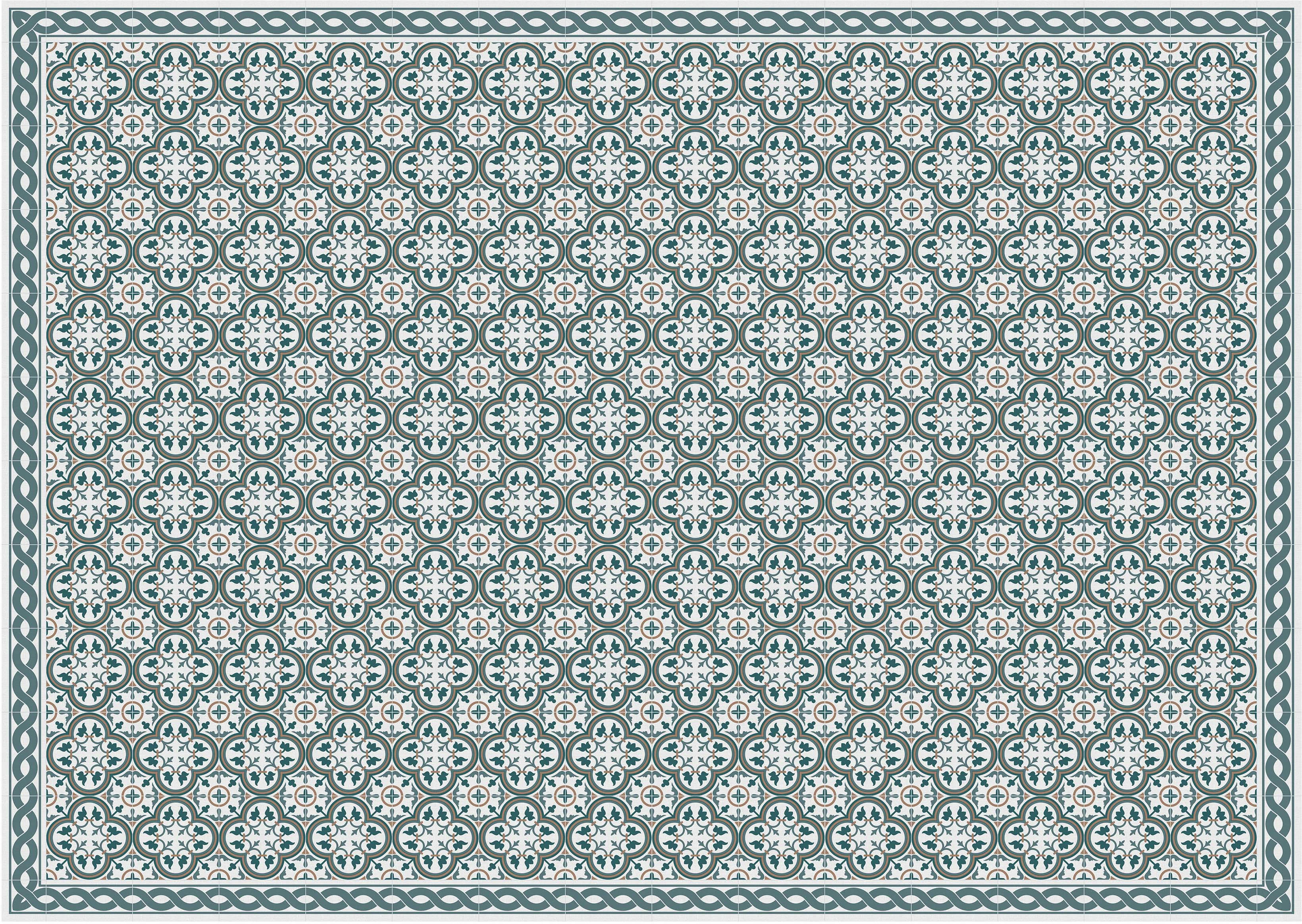 - Tapis intérieur extérieur en vinyle carreaux portuguais 240 x 170 cm