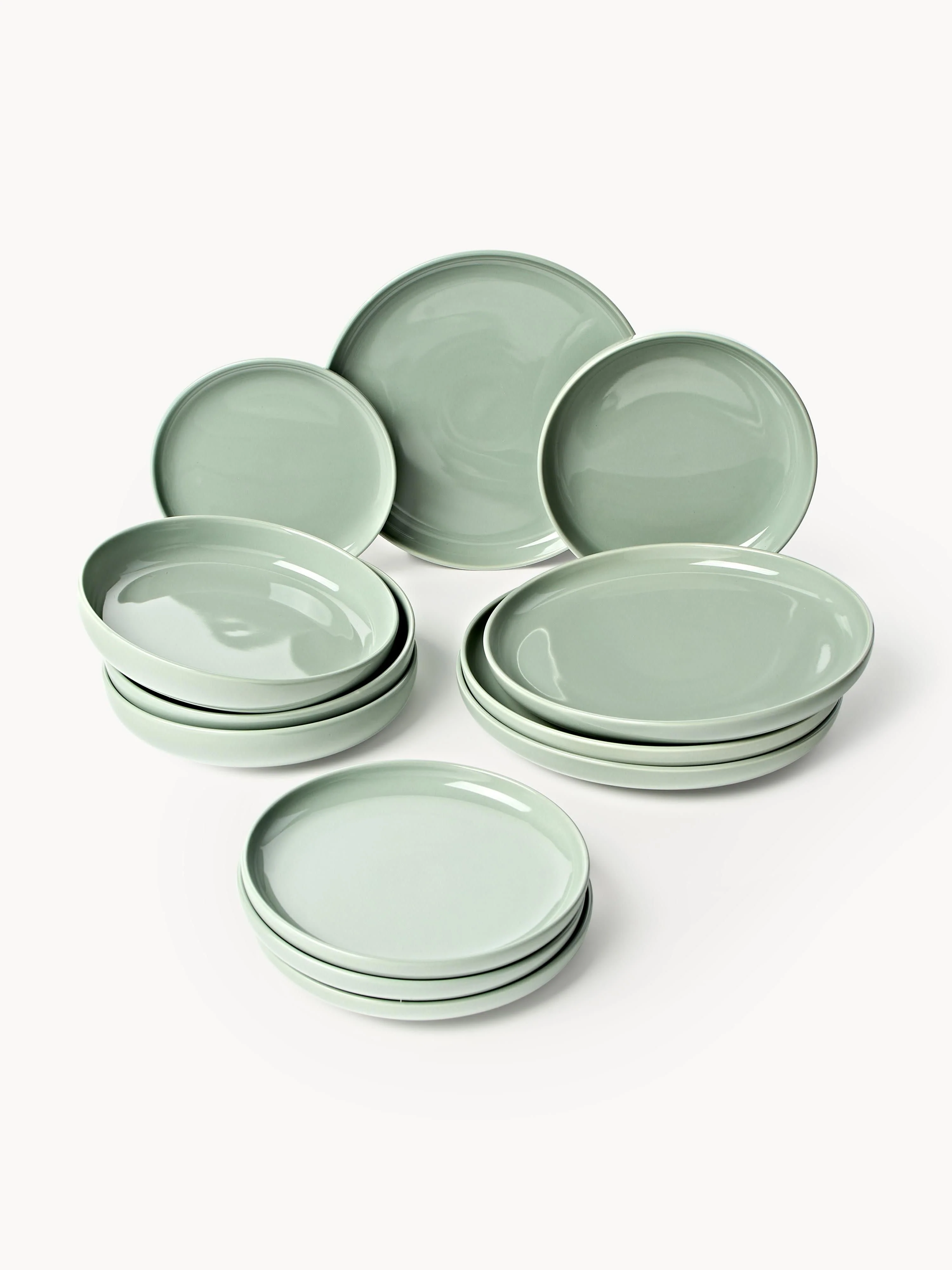 Porzellan-Geschirr-Set Nessa, 4 Personen, 12er-Set