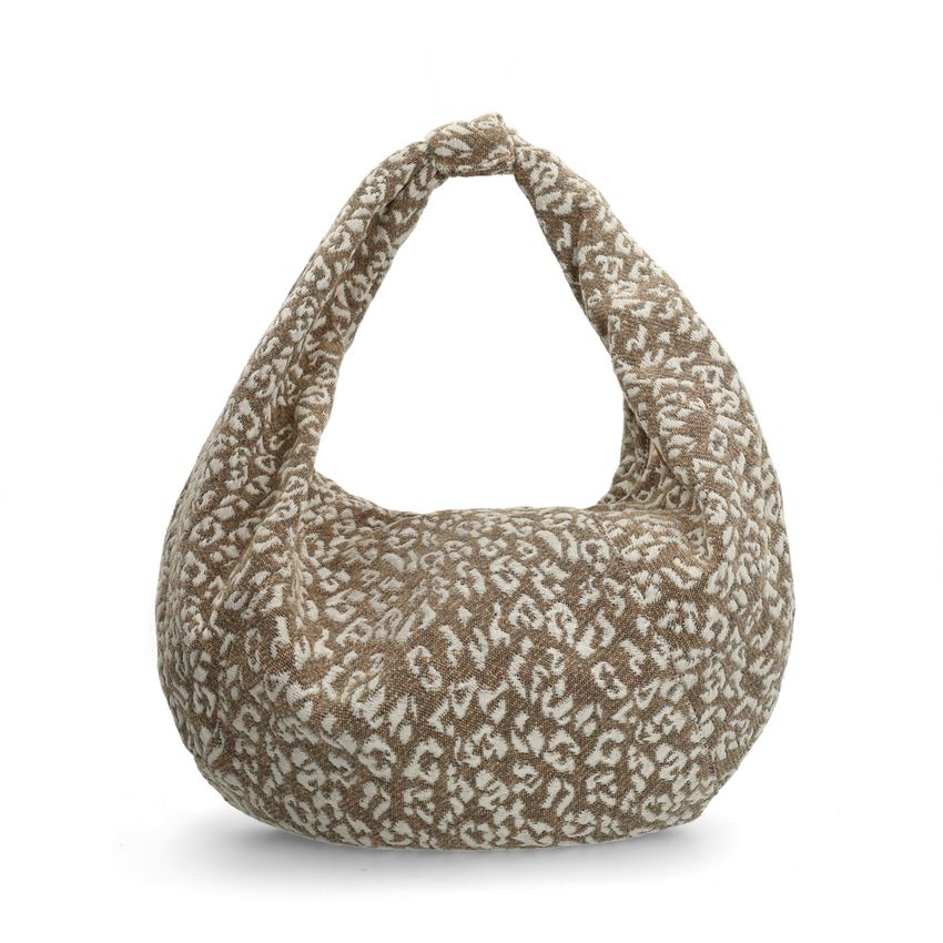 Manfield Goudkleurige panter schoudertas