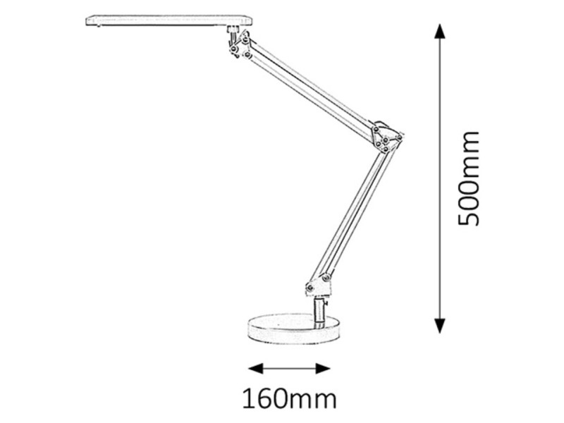 Lampka biurkowa kreślarska Colin czarna LED 6W wys:50cm Rabalux