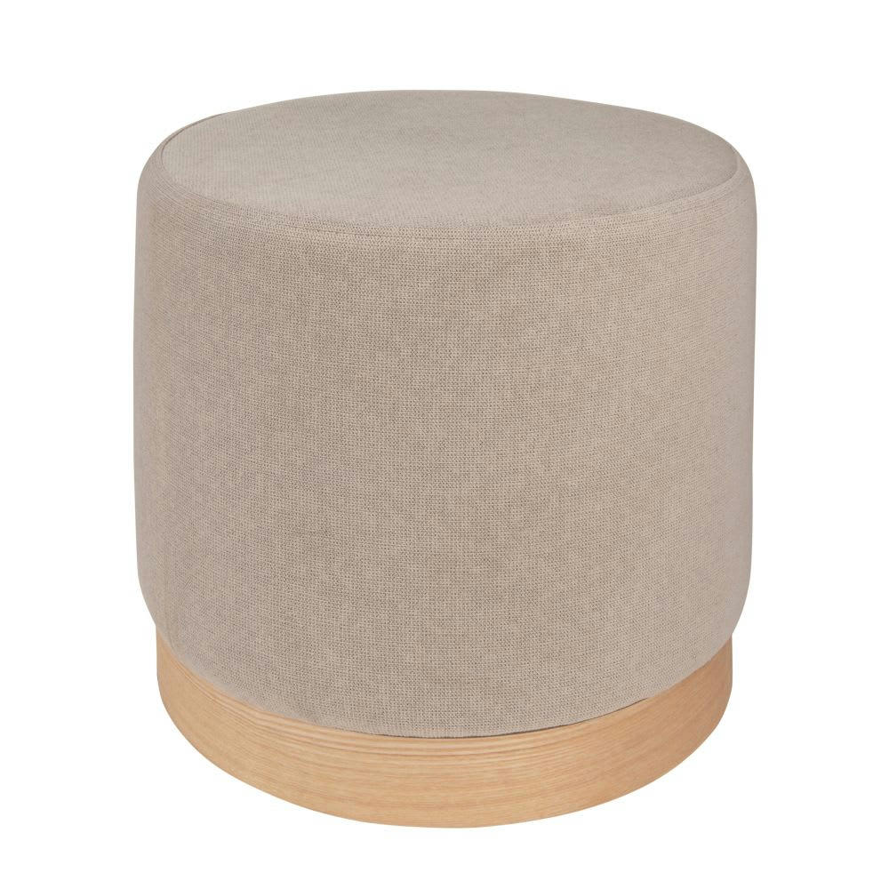 SEDONA - Pouf rond gris