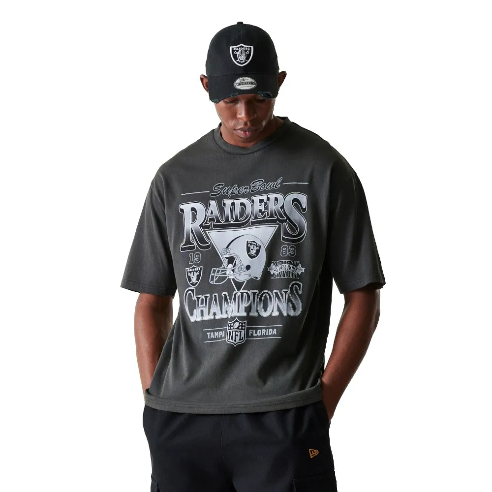 New Era NFL Washed Super Bowl Oversized Las Vegas Raiders short sleeve T-shirt