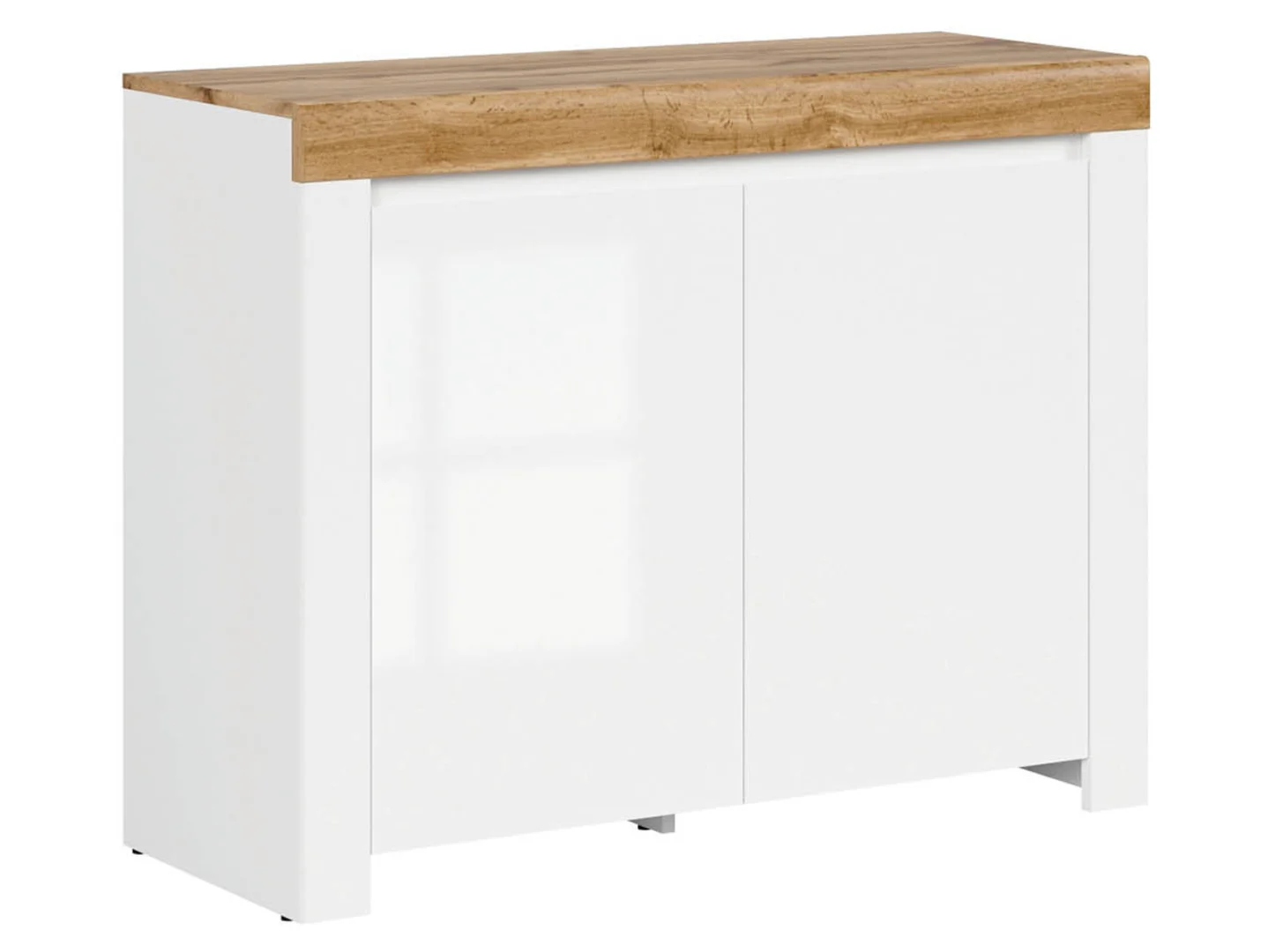 Szafka Holten 106 cm dwudrzwiowa biały połysk
