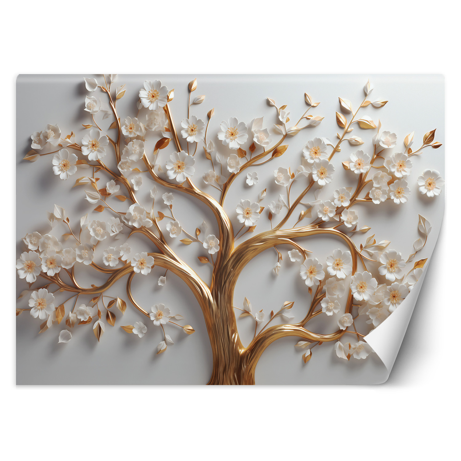 Feeby Fototapeta, Drzewo kwitnącej wiśni 3D 150x105