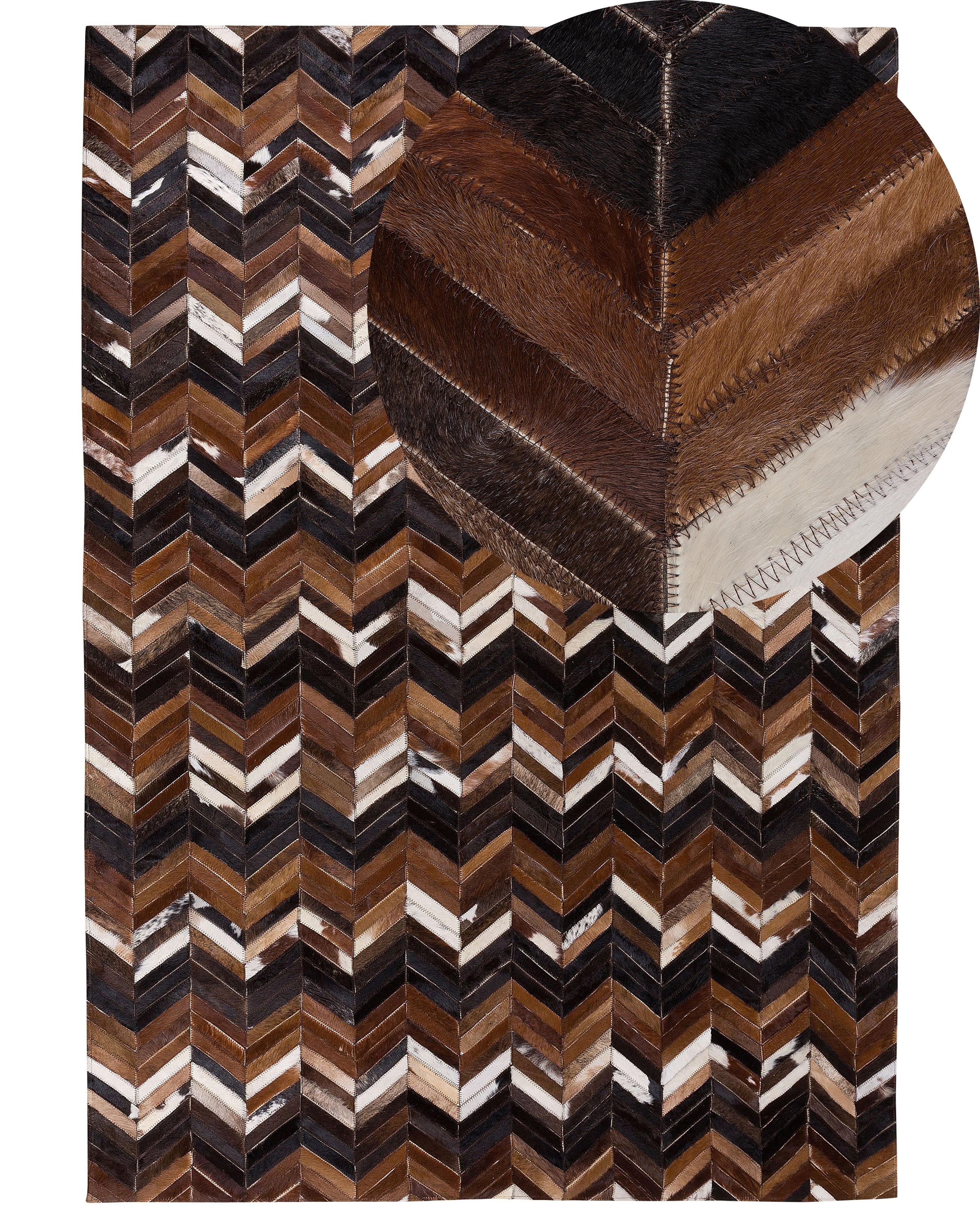 Rug BALAT Brown 160 x 230 cm Leather