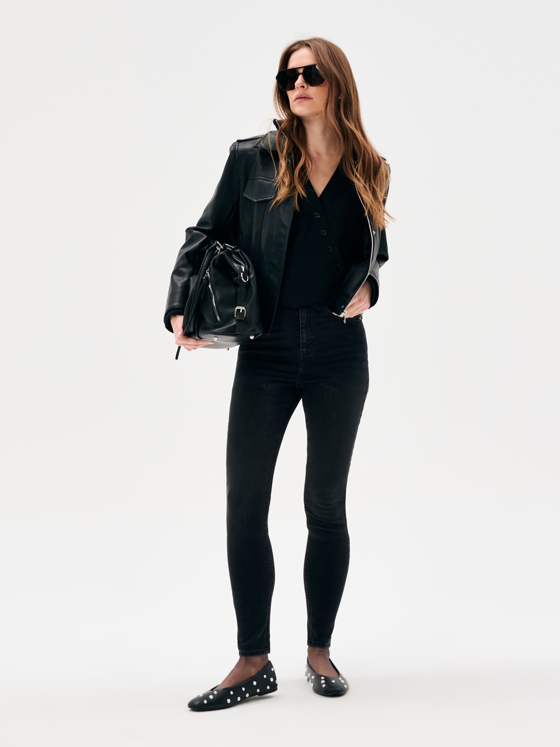 Jeansy skinny high waist