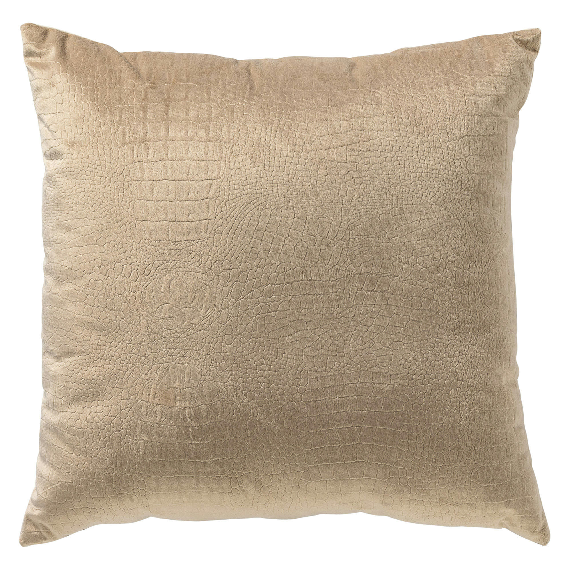 - Housse de coussin beige en velours-40x40 cm avec imprimé animalier