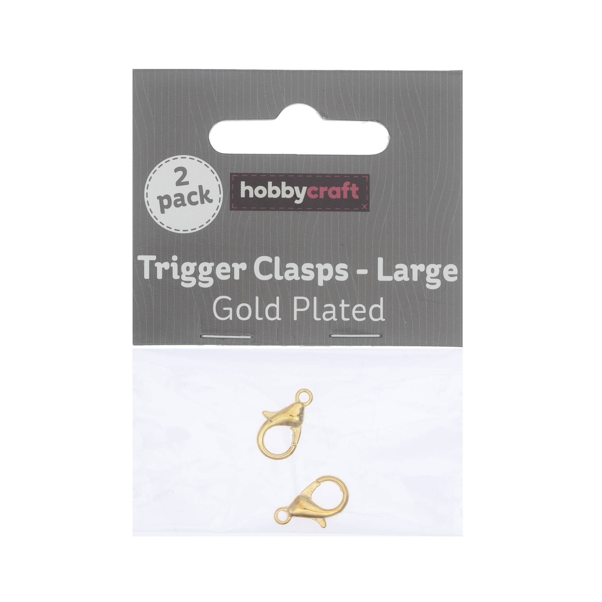 Gold Plated Trigger Clasp 15 x 6mm 2 Pack