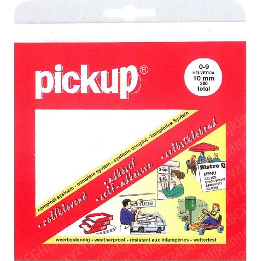 POSTKASSENUMMER PICKUP 10MM 0-9 HVIT