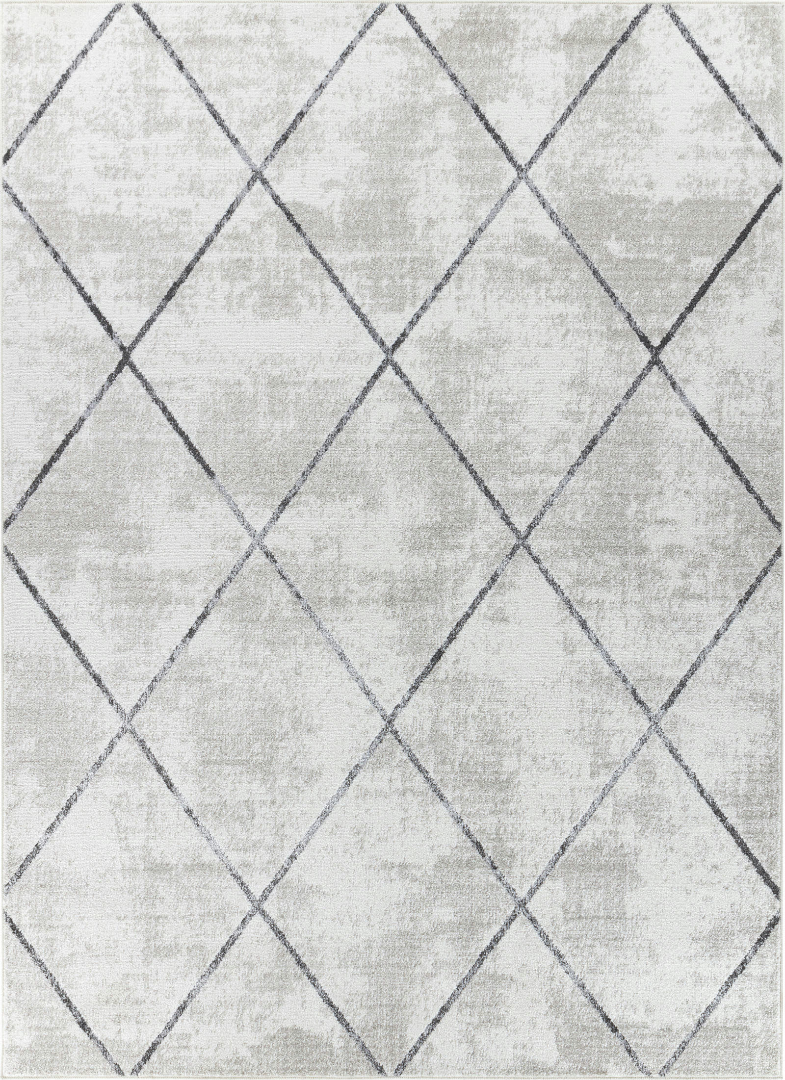 GAIA - Tapis Scandinave Industriel Blanc/Gris 120x170