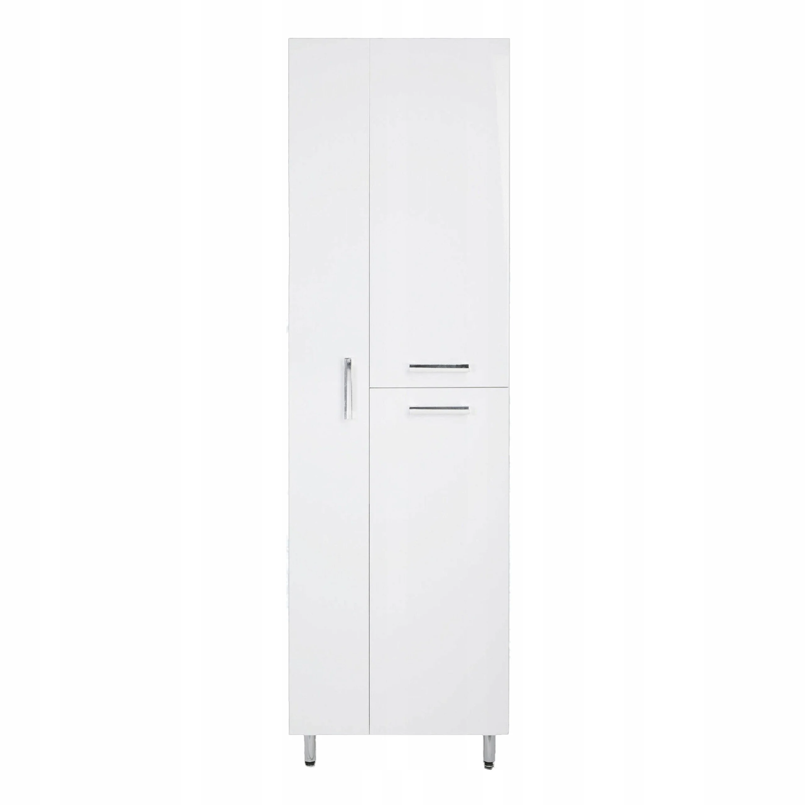 Biały Słupek Łazienkowy na mop 55x180 Front Połysk Szafka