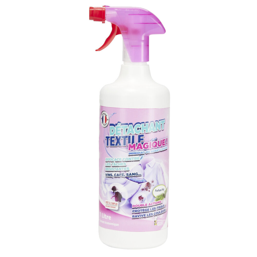Détachant textile magique immédiat ou avant-lavage senteur pin 1L