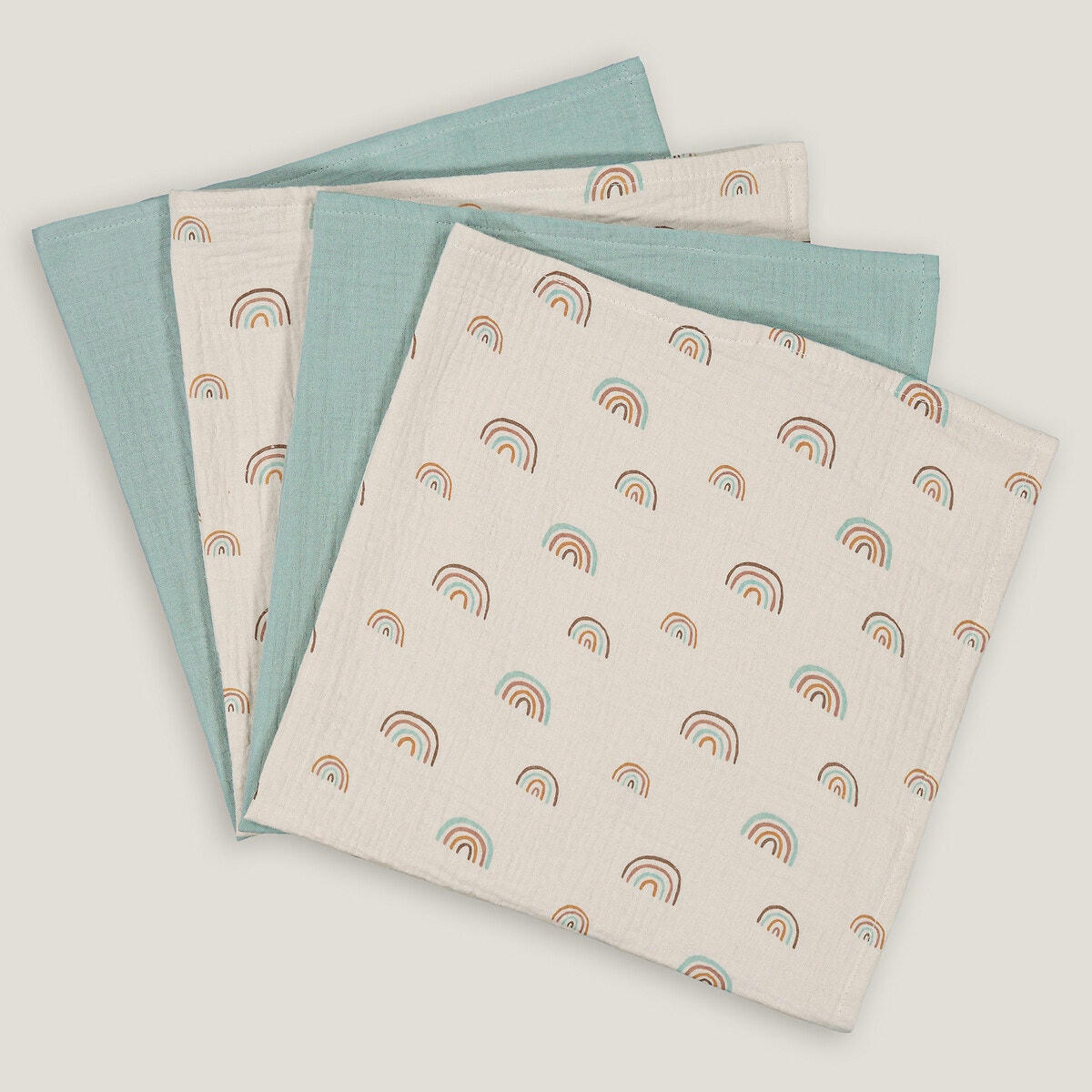Lot de 4 langes en gaze de coton