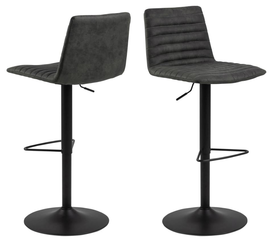 Rebellenclub Barkruk Trofors - set van 2 - Antraciet