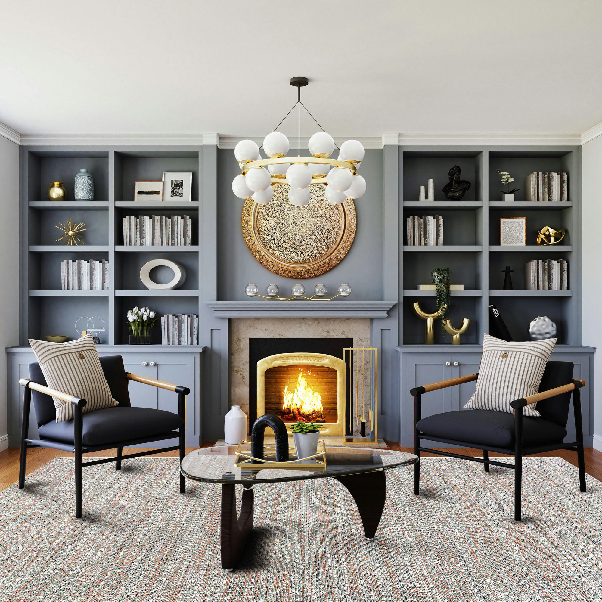 RIVAGE - Tapis intérieur et extérieur chiné style scandinave 155x230, OEKO-TEX®