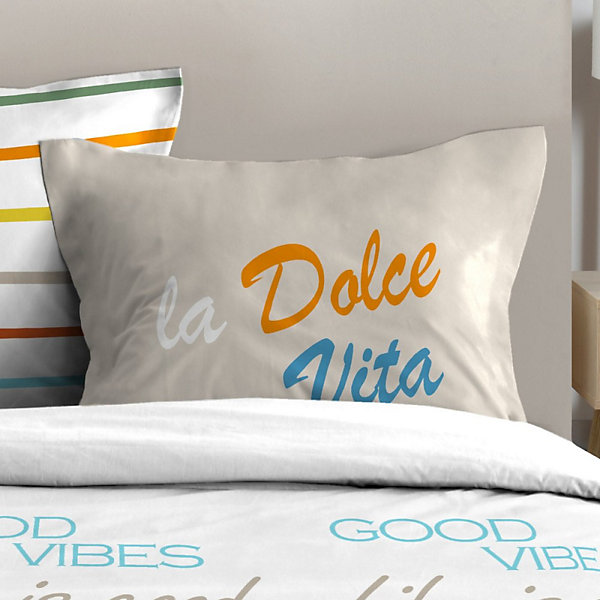 Housse de couette 260x240 DOLCE VITA   2 taies coton 57 fils